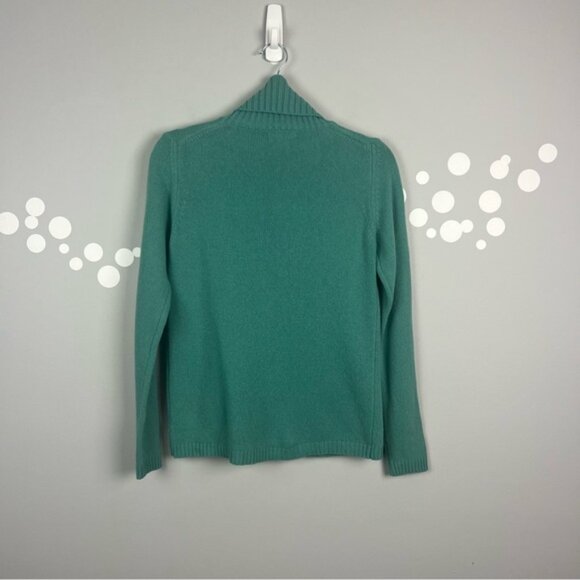 NWT Benetton Green Turtleneck Wool Cashmere Bend Size S - Picture 6 of 7